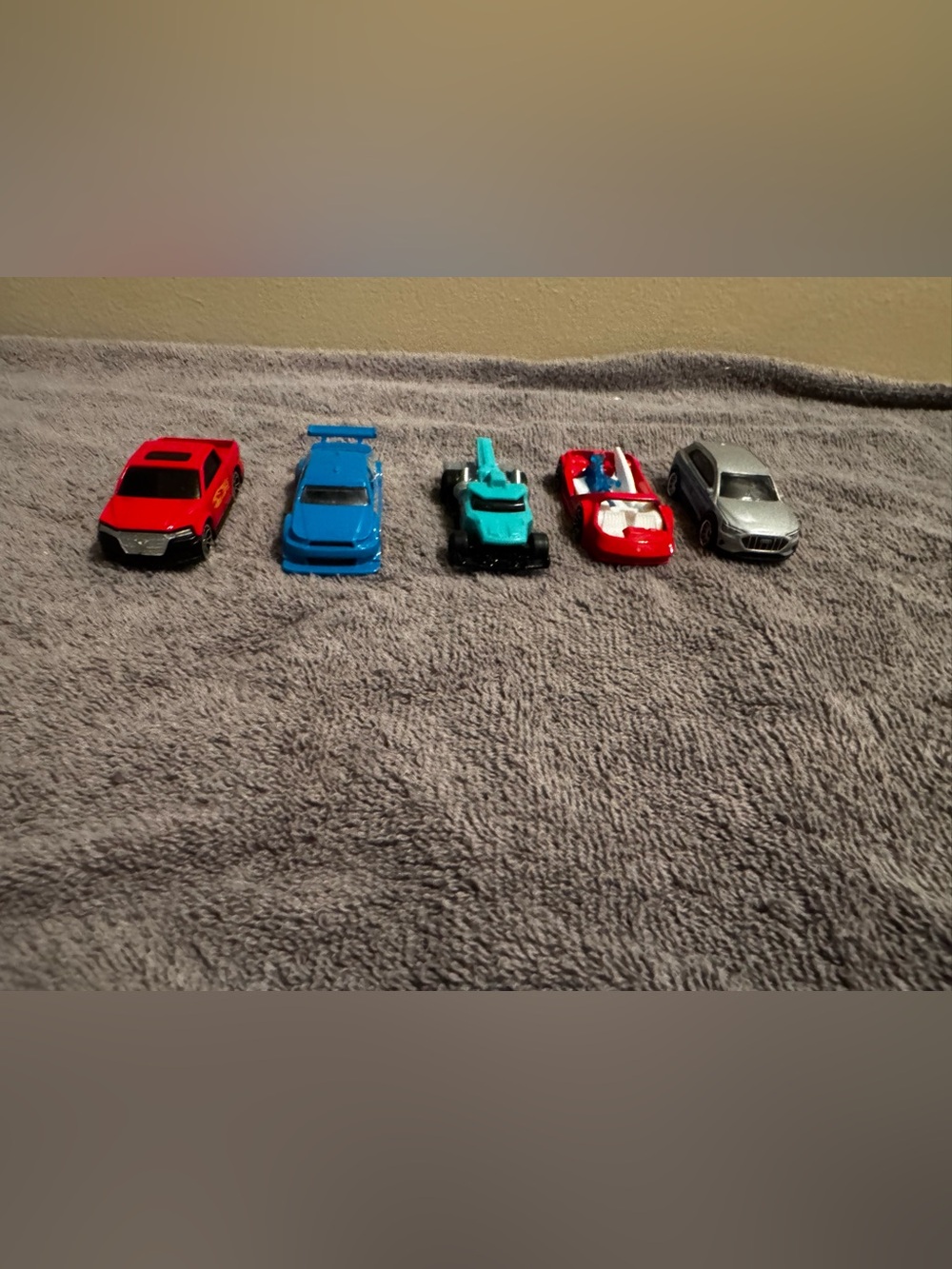 Hot Wheels Assorted Toy Car Pack - Red, Blue, Teal, Silver